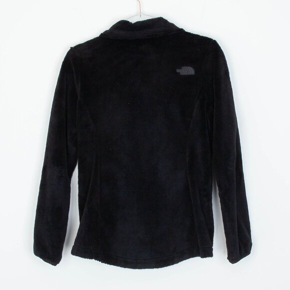 North Face Womens Osito Fuzzy Full Zip Jacket Size S Black Mock Neck Outerwear - Picture 8 of 9